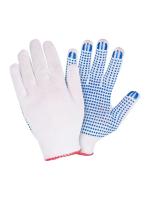 Перчатки Х/Б — 5 нитей с ПВХ, белые